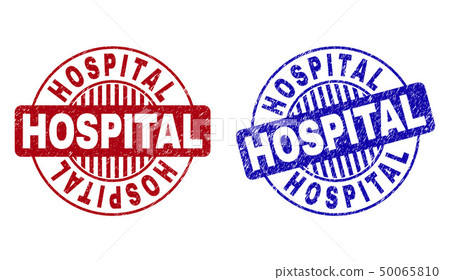 Grunge HOSPITAL Textured Round Watermarks Grunge HOSPITAL Textured Round Watermarks 50065810