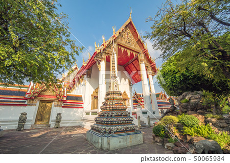 Wat Pho, the temple of the the Reclining Buddha in Wat Pho, the temple of the the Reclining Buddha in 50065984