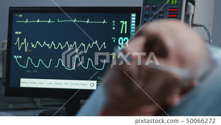 Sleeping patient and heart monitor 50066272