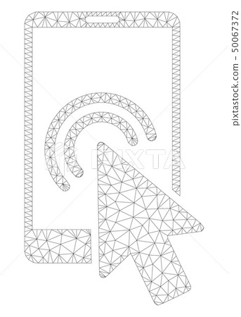 Arrow Double Click Smartphone Polygonal Frame Vector Mesh Illustration Arrow Double Click Smartphone Polygonal Frame Vector Mesh Illustration 50067372