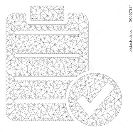 Approve Test Polygonal Frame Vector Mesh Illustration 50067534