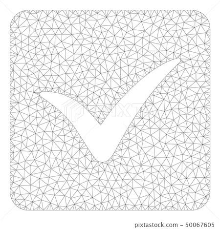 Approve Box Polygonal Frame Vector Mesh Illustration 50067605