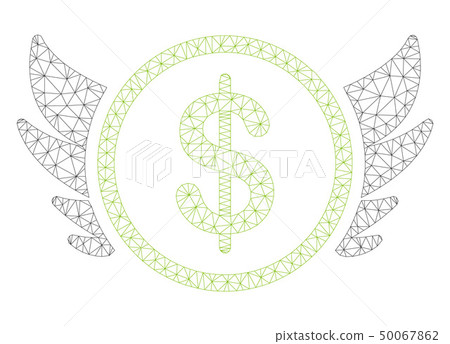 Angel Investment Polygonal Frame Vector Mesh Illustration 50067862