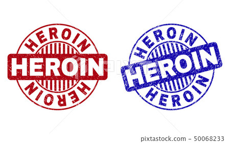 Grunge HEROIN Textured Round Stamps Grunge HEROIN Textured Round Stamps 50068233