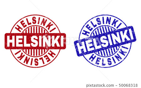 Grunge HELSINKI Textured Round Stamp Seals 50068318
