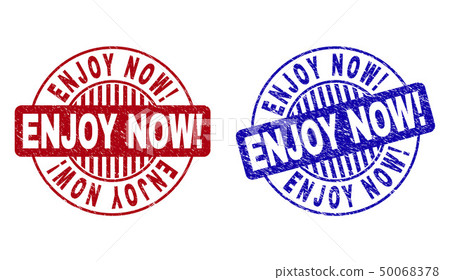 Grunge ENJOY NOW Exclamation Textured Round Watermarks Grunge ENJOY NOW Exclamation Textured Round Watermarks 50068378