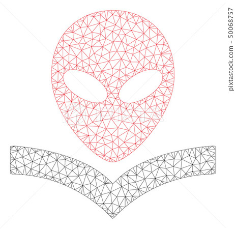 Alien Knowledge Book Polygonal Frame Vector Mesh Illustration 50068757