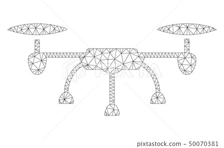 Air Drone Polygonal Frame Vector Mesh Illustration Air Drone Polygonal Frame Vector Mesh Illustration 50070381