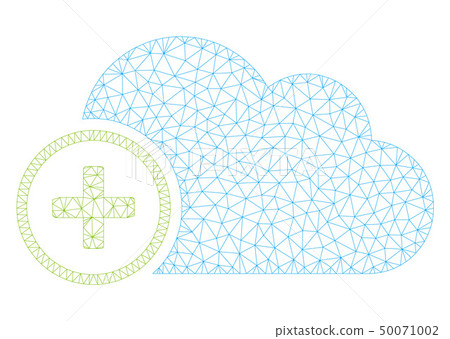 Add Cloud Polygonal Frame Vector Mesh Illustration Add Cloud Polygonal Frame Vector Mesh Illustration 50071002