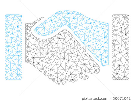 Acquisition Handshake Polygonal Frame Vector Mesh Illustration 50071041