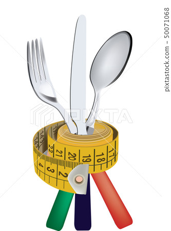 sartorial diet meter and spoon knife fork 50071068