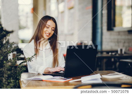 girl with laptop 50071076