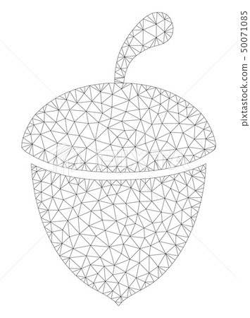 Acorn Polygonal Frame Vector Mesh Illustration 50071085