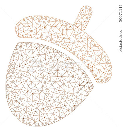 Acorn Polygonal Frame Vector Mesh Illustration 50071115