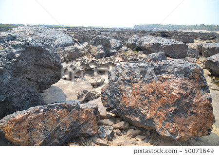 colorful of rocks on sampanbok landmark,Thailand. colorful of rocks on sampanbok landmark,Thailand. 50071649