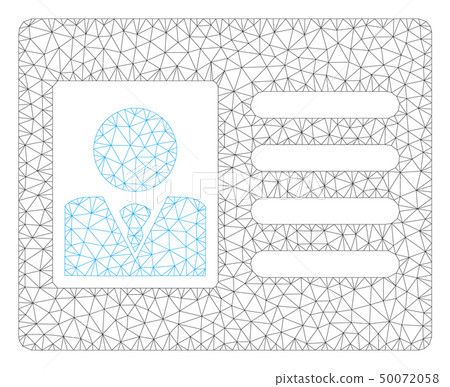 Account Card Polygonal Frame Vector Mesh Illustration 50072058