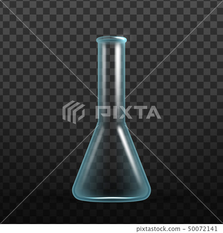 Realistic Chemisrty Science Glass Flask Vector 50072141