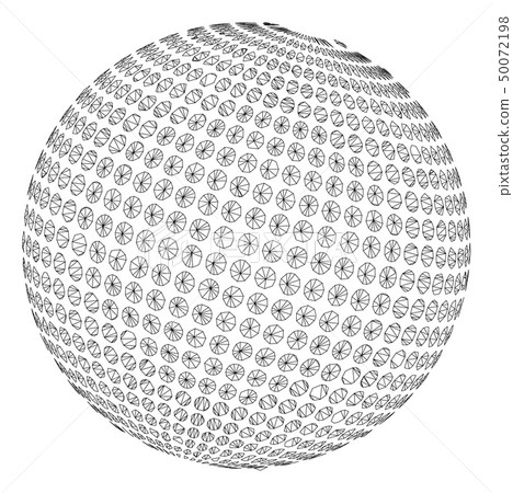 Abstract Dotted Sphere Polygonal Frame Vector Mesh Illustration 50072198
