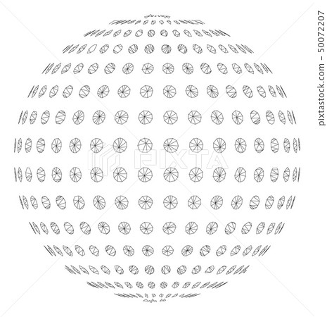 Abstract Dotted Sphere Polygonal Frame Vector Mesh Illustration 50072207