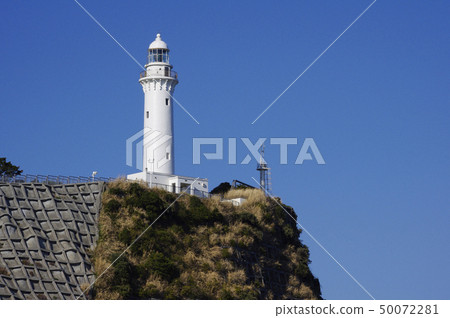 Shioyazaki lighthouse seen from Toyoma fishing port Shioyazaki lighthouse seen from Toyoma fishing port 50072281
