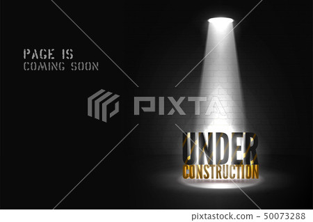 Webpage Poster Under Construction 3d Text On Stock