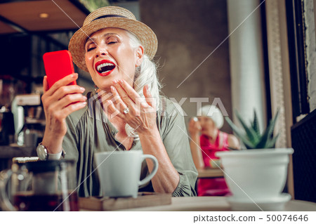 Happy nice positive woman being in a great mood Happy nice positive woman being in a great mood 50074646