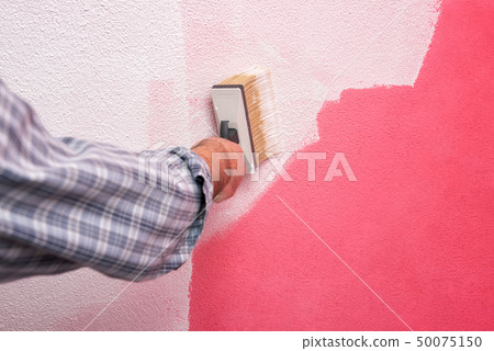 House painter worker at work in the construction 50075150