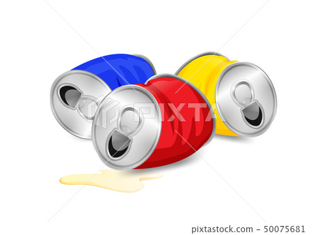 aluminum canned waste, canned garbage waste red 50075681