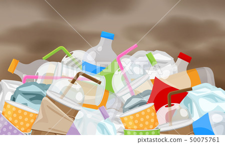 garbage waste plastic many on pollution sky 50075761