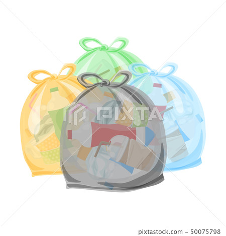 plastic waste packed in the transparent plastic plastic waste packed in the transparent plastic 50075798
