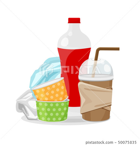 pile of plastic waste dump isolated on white pile of plastic waste dump isolated on white 50075835