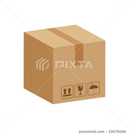crate boxes 3d, cardboard box brown 50076086