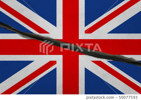 United Kingdom flag cracked United Kingdom flag cracked 50077593