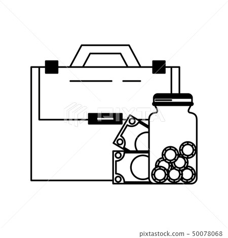 Invesment market business portafolio in black and white Invesment market business portafolio in black and white 50078068