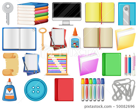 Set of stationary object - Stock Illustration [50082696] - PIXTA