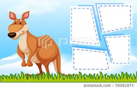 Kangaroo on nature template Kangaroo on nature template 50082873
