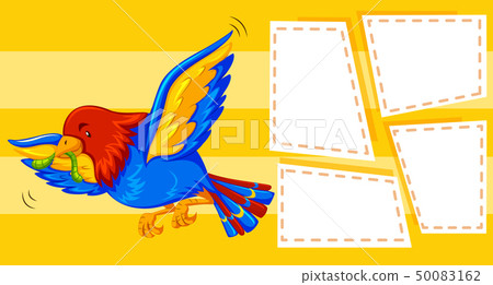 A bird on note template 50083162