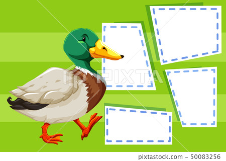 A duck on blank note 50083256