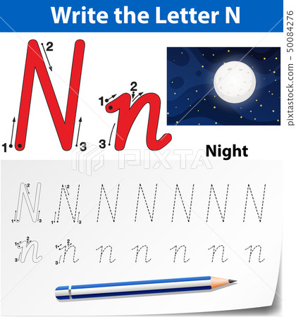 Letter N tracing alphabet worksheets Letter N tracing alphabet worksheets 50084276