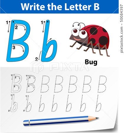 Letter B tracing alphabet worksheets 50084397