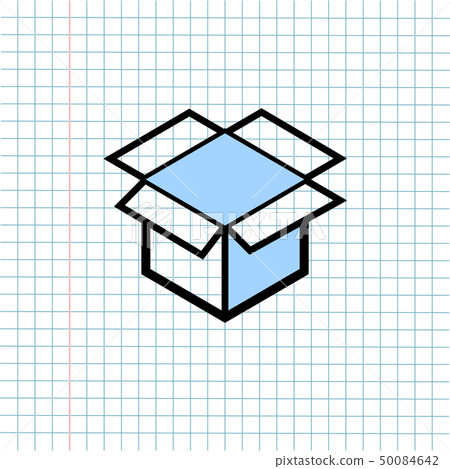 Delivery Shipping Box Symbol Icon on Paper Note Delivery Shipping Box Symbol Icon on Paper Note 50084642