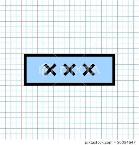 Password Symbol Icon on Paper Note Background, Password Symbol Icon on Paper Note Background, 50084647