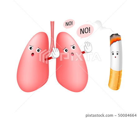 Cartoon Lung Character Say No To Cigarete Stock Illustration 50084664 Pixta Lung cancer, in theory, should lend itself to screening. pixta