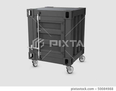 3D illustration of container cabinet isolated white 50084988