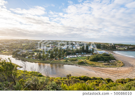 Port Campbell town in Victoria, Australia. 50086010