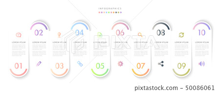 Vector infographic design UI template colorful 50086061