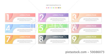 Vector infographic design UI template colorful - Stock Illustration ...