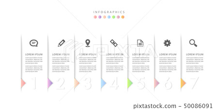 Vector infographic design UI template colorful - Stock Illustration ...