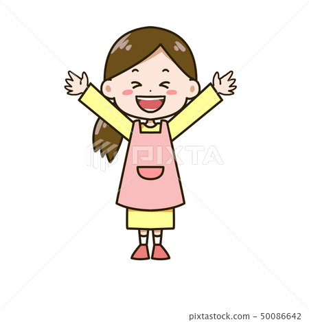 Rejoicing woman posing illustration Rejoicing woman posing illustration 50086642