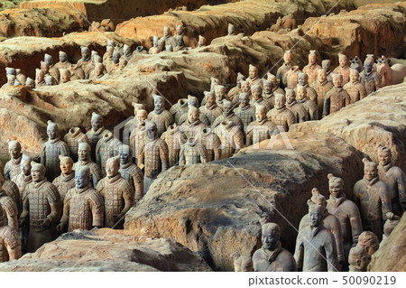 The terracotta warriors of eternal army of Qin Shi The terracotta warriors of eternal army of Qin Shi 50090219